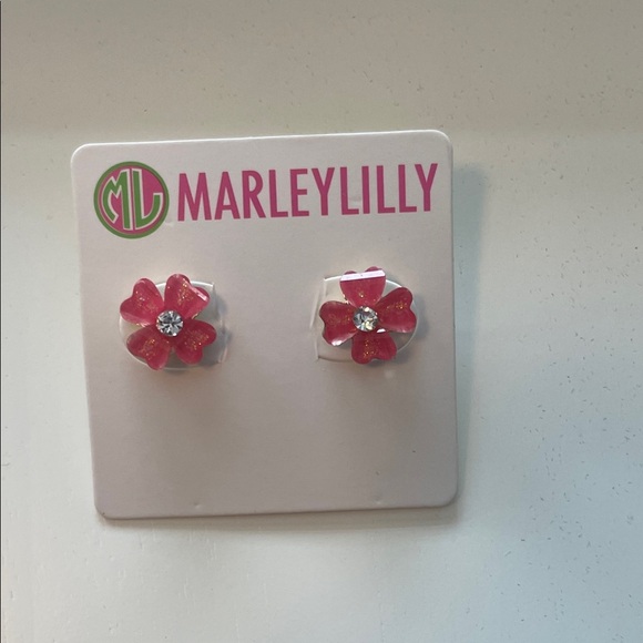 Marleylilly Jewelry - NWT! Marleylilly Pink Flower Earrings